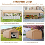 Tangkula 10x20 Ft Heavy-Duty Carport, Portable Garage Tent with Galvanized Steel Frame