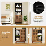 Tangkula 5 Tier Bookcase with Reversible Adjustable Shelf