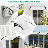 Tangkula 40" x 48" Window Awning, Modern Polycarbonate Overhead Door Awning