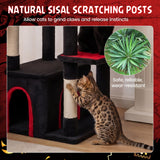 Tangkula Gothic Cat Tree 63 Inch Tall Halloween Cat Tower