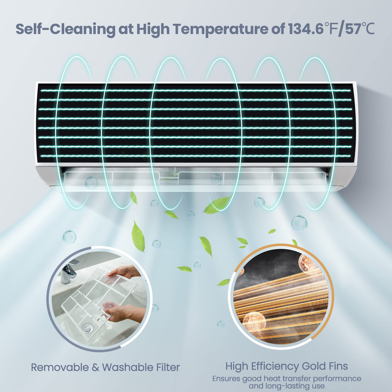 9000BTU Split Air Conditioner & Heater - Tangkula