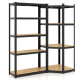 Tangkula 2 Pack Metal Storage Shelves Load 3600LBS, 71" H Heavy Duty Adjustable Garage Storage Utility Racks