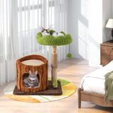Tangkula Solid Wood Cat Tree