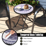 Tangkula Round Folding Side Table