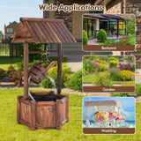 Tangkula Outdoor Wishing Well Water Fountain, 20" x 23" x 46"