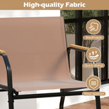 Tangkula 4 Pieces Patio Furniture Set with 2 Rocking Bistro Chairs
