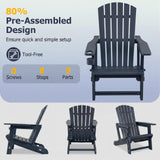 Tangkula All-Weather HDPE Adirondack Chair with Cup Holder (1/2/4)