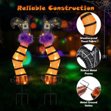 Tangkula Set of 2 Halloween Lighted Witch Legs Decorations with Stakes