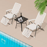 Tangkula Patio Chaise Lounge Chair, Folding Chaise Lounge Outdoor with 7-Position Backrest & Adjustable Footrest