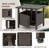Tangkula Outdoor Table with Hole for Garden