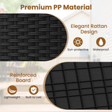 Tangkula Waterproof PP Resin Patio Storage Box with Lockable Lid