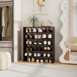 Tangkula Stackble Shoe Rack, 6-Tier Space Saving Corner Shoe Shelf for 18 Pairs