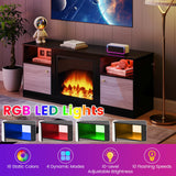 Tangkula TV Stand with LED Lights for 65” TVs