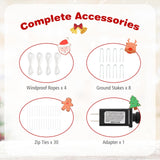 Tangkula 10.4 Feet Christmas Archway with Large Bow and LED Lights