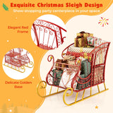 Tangkula Metal Christmas Santa Sleigh Basket