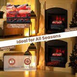 Tangkula 20" Electric Fireplace Log Set Heater with Adjustable Temp