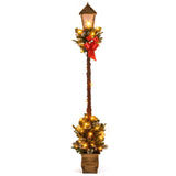 Tangkula 6.1 FT Christmas Pre-lit Street Lamp