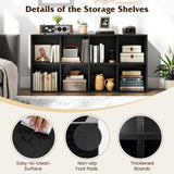 Tangkula 8-Cube Bookcase with 8 Open Shelves & 2 Anti-Tipping Kits