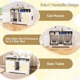 Tangkula Double Litter Box Enclosure(43 Inch )