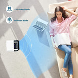 Bladeless Air Cooling Fan with Remote Control, 3 Modes