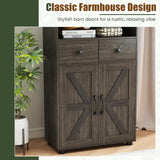 Tangkula 24 x 12 x 40 Inches Farmhouse Bathroom Storage Cabinet
