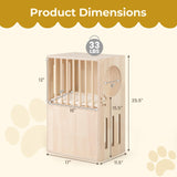 Tangkula 2-Tier Luxury Wood Cat House