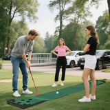 Tangkula 11 FT Golf Pong Putting Game Set with 2 Adjustable Putters