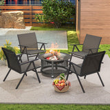 Tangkula Patio Chairs with Breathable Mesh Fabric and Metal Frame