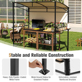 Tangkula 7.8 x 4.4 FT Grill Gazebo for Backyard Deck Garden Lawn