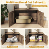 Tangkula Cat Tree with Litter Box Enclosure