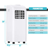 8000 BTU Portable Air Conditioner with Remote Control