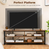 Tangkula Corner TV Stand for TVs up to 65”, TV Console Table w/AC Outlets, USB A Ports, USB C Port