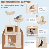 Tangkula 48 Inch Multi Level Cat Tower with Sisal Scratching Posts