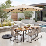 Tangkula 10 FT Patio Umbrella | Cantilever Offset Outdoor Umbrella with 360-Degree Rotation
