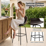 Tangkula Patio Swivel Bar Stools Set of 2/4