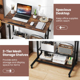 Tangkula Mobile Computer Desk Cart