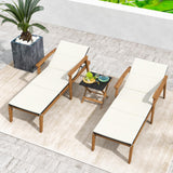 Tangkula Outdoor Chaise Lounge Chair, Rattan Patio Chaise with Armrests & 4-Level Backrest