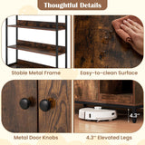 Tangkula Litter Box Enclosure with Shelves