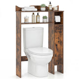 Tangkula Over the Toilet Storage Cabinet with Toilet Paper Holder & Adjustable Shelves