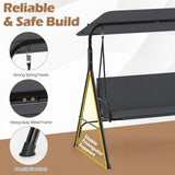 Tangkula 3 Person Porch Swing with Removable Cushions