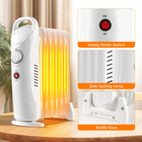 Tangkula Oil Filled Radiator Heater, 700W Portable Radiant Space Heater with Adjustable Thermostat