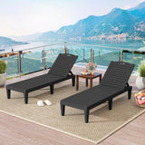 Tangkula Lounge Chair Outdoor Set of 2 for Poolside