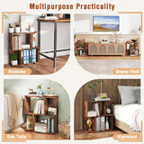 Tangkula 3 Tier Geometric Bookshelf