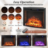 Tangkula 26”Electric Fireplace Insert with Remote Control