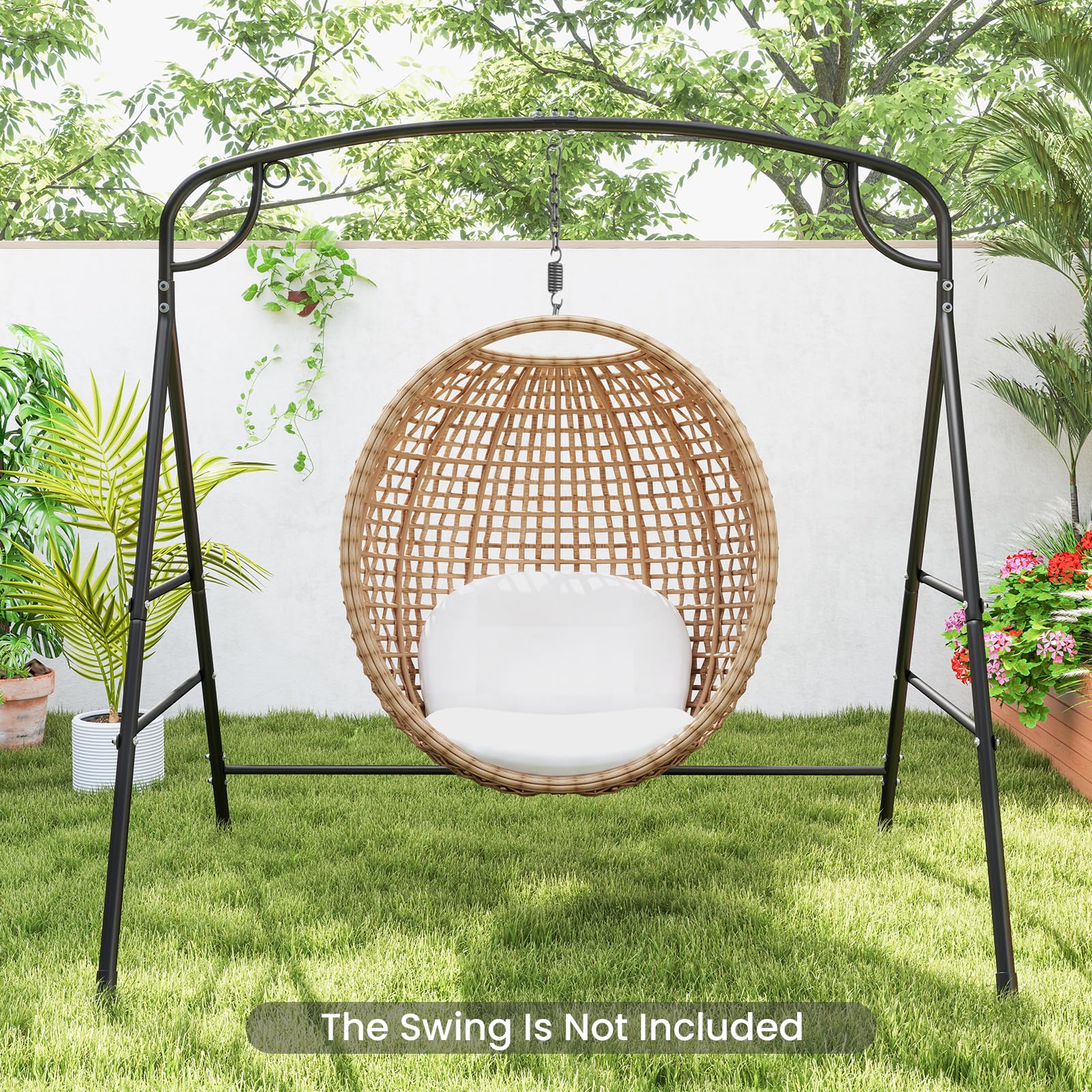 Heavy Duty Outdoor Metal Swing Frame Hapfan Heavy Duty 440lb