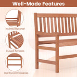 Tangkula 44 Inch Wood Outdoor Garden Bench
