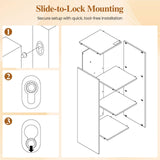 Tangkula 3/4/6/9-Cube Bookcase with Anti-Toppling Device (1/2)