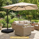 Tangkula 345 LBS Cantilever Umbrella Base with Wheels