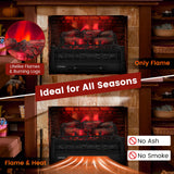 Tangkula 20" Electric Fireplace Log Set Heater with Adjustable Temp