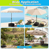 Tangkula 2-Pack 90 LBS Umbrella Base Heavy-Duty 900D Oxford Fillable Sandbags Weight